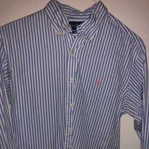 Baby Blue and White Polo Ralph Lauren Button Down